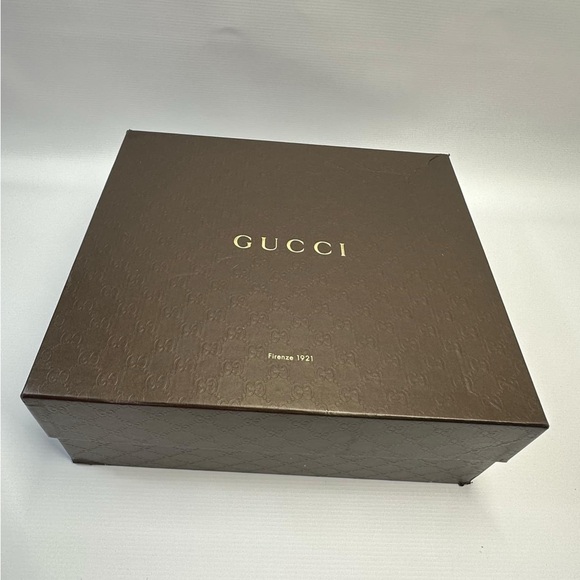 Gucci Men's White/Gold Contrast Padded Leather High-top Sneaker Gucci 8G - Picture 7 of 11